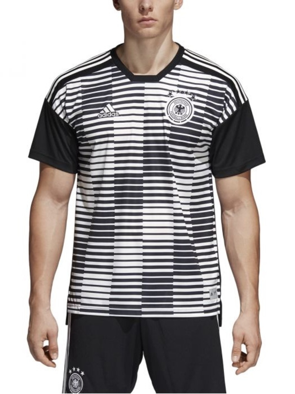 Adidas Parley Germany Men's Training Pre-Match Jersey 2018/19 Black/White Sz S